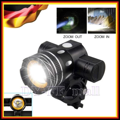 USB Fahrradlampe Rücklicht Set LED Fahrrad Licht Fahrradbeleuchtung Scheinwerfer - Bild 1 von 4