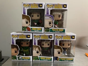 The Mighty Ducks Funko Pop Complete Set Of 5 Conway, Bombay, Goldberg Banks Reed - Picture 1 of 2