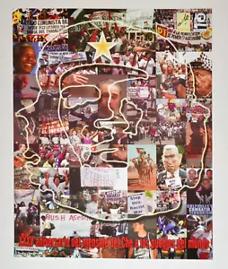 Original Cuba Political Poster.Cold War Graphics.Castro.Mandela.Arafat.Socialism - Picture 1 of 3