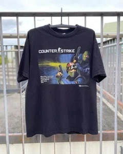 CAMISETA COUNTERSTRIKE 1.6 1999 PROMO VINTAGE NEGRA LAVADA Para Hombre Mujer - Imagen 1 de 3