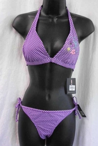 Traje de baño Isla de bambú 2 piezas talla M nuevo con etiquetas lunares con cuerda floral de nailon spandex - Imagen 1 de 12