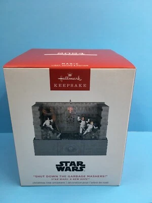 2024 Hallmark STAR WARS A New Hope "SHUT DOWN THE GARBAGE MASHERS!" MAGIC orn.
