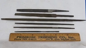 6 VINTAGE NICHOLSON NEEDLE AND SMALL MACHINIST FILES - Picture 1 of 1