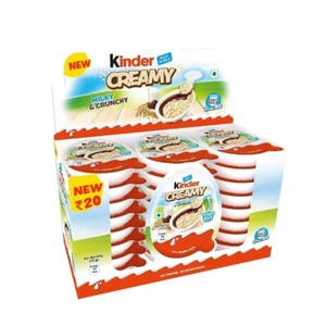 Kinder Creamy Pack of 24 Milky and Cocoa Chocolate with Extruded Rice, 456gm - Picture 1 of 4