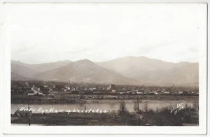 1940 Wenatchee, Washington FOTO REAL vista de pájaro desde el otro lado del río, postal - Imagen 1 de 2