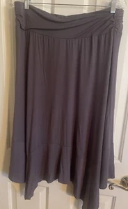 Adorable Dark Gray Ladies DJT Fashion Gorded Skirt, Elastic Waist NWT Sz XL - Picture 1 of 11