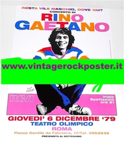 RINO GAETANO - Roma, Italy - 6 dicembre 1979 - poster concerto -940 - Imagen 1 de 2