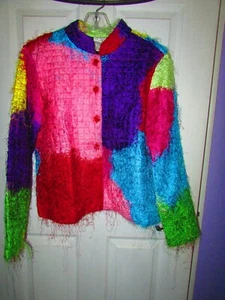 Vintage Florrisant New York India Art Jacket Fuzzy Size medium - Picture 1 of 4