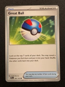 Great Ball | 183/193 | Common | Scarlet & Violet - Paldea Evolved | Pokemon TCG - Picture 1 of 3