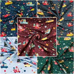 French Terry Orso Natale Cotone Jersey Tessuto Rivestimento Merce Al Metro - Foto 1 di 22