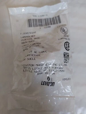 LEVITON 500-13180-U FLUORESCENT LAMPHOLDER U-SHAPED LAMP SLIDE (113943) - Image 1 of 3