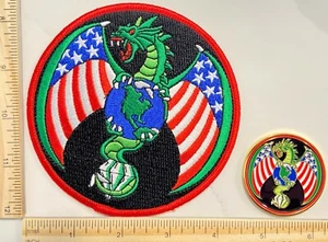 MILITARY CHALLENGE COIN AND BLACK OPS PATCH - NRO DRAGON SET NROL-19 - Bild 1 von 1