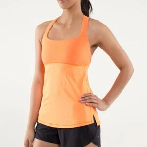 Lululemon Track and Train Orange Tank Top, Size 4 - Picture 1 of 6