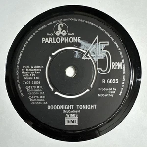 WINGS - GOODNIGHT TONIGHT 7" Vinyl Single EX COND - Bild 1 von 2