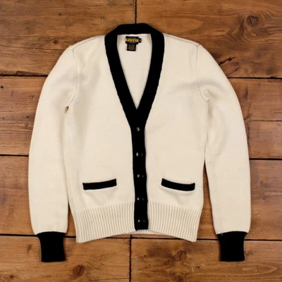 Vintage Ralph Lauren Cardigan S Rugby Womens V-Neck Cream - Imagem 1 de 4