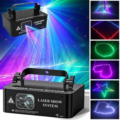 RGB Laser Projektor LED Strobe Beam Bühnenlicht DMX DJ Disco Lichteffekt Party - Bild 1 von 4