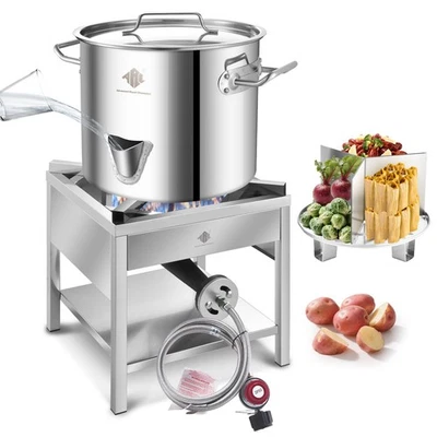Bruciatore a Propano ARC per Cucina da Esterno - Pentola Grande con Beccuccio Acqua 32QT - Immagine 1 di 4
