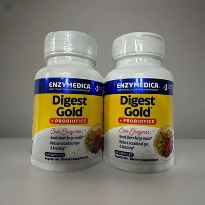 2-Enzymedica Digest Gold + PROBIÓTICOS 45 tapas cada VEGETARIANO. Foto 1 de 2