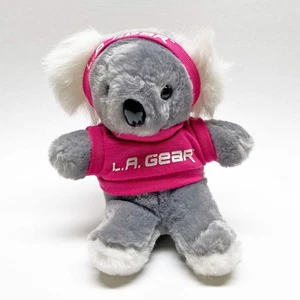 Koala de peluche vintage L.A. Gear - traje de gimnasio rosa - todo es griego para mí - 6 pulgadas - Imagen 1 de 3