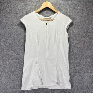 Athleta Swimwear Rash Guard Womens SZ Medium White Pacifica Tank 2.0 Athleisure - Picture 1 of 8