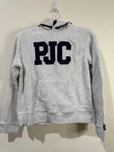 Polo Jean Co Hoodie YOUTH Sm Gray With  Front Pocket And Blue Lettering - Picture 1 of 9