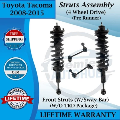 Puntales delanteros KYB OEM con barra estabilizadora para Toyota Tacoma Pre Runner 2008-2015 sin TRD Foto 1 de 4