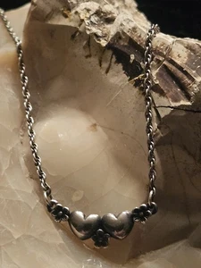 James Avery Retired Hearts And Flowers Sterling Silver Necklace - Picture 1 of 10