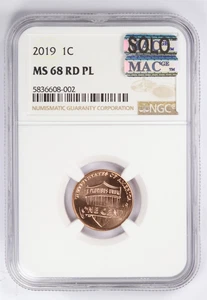 2019 Lincoln Shield Cent 1C NGC MS68 RD PL - Picture 1 of 4