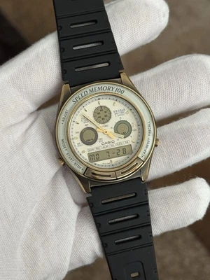 Raro orologio sportivo uomo Ana-Digi Casio AW-200 Speed Memory 100 JDM anni '80 vintage - Immagine 1 di 4
