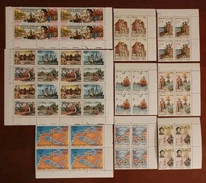ITALIA 1990/1992 LOTTO DI BLOCCHI E QUARTINE NUOVE CELEBRAZIONI COLOMBIANE € 25 - Foto 1 di 2