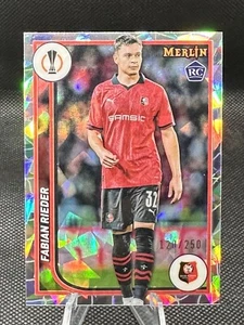 2023-24 Topps Merlin Cracked Ice Refractor #129 Fabian Rieder /250 RC - Picture 1 of 2