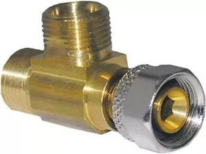 WATTS BPAV-666 Adapt-A-Valve 3/8” x 3/8” x 3/8" Brass Compression Tee - Picture 1 of 3