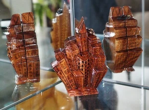 BOLSO DE HOMBRO BOLSO DE MANO TIMMY WOODS ICÓNICO NYC SKYLINE ARCHITECTURE MINAUDIERE - Imagen 1 de 11
