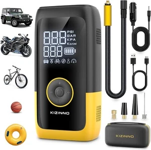 Tyre Inflator Portable Air Compressor, Ultra Fast Dual-Cylinder Air Pump for [Pi - Picture 1 of 7