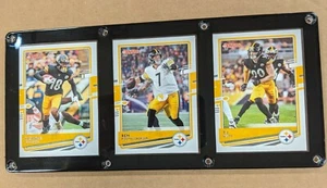 PITTSBURGH STEELERS 3 CARD PLAQUE DIONTAE JOHNSON BEN ROETHLISBERGER TJ WATT - Picture 1 of 1