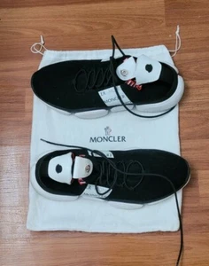 Moncler Men's The Bubble Sneakers in Black white and red size 43 - Picture 1 of 5