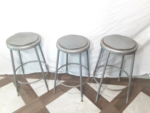 Vintage Krueger Metal Industrial Stool Cover