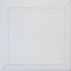 Décor Ceilings R27 Foam Glue-Up Ceiling Tile 20x20 White Satin Painted Pack of 8 - Picture 1 of 2