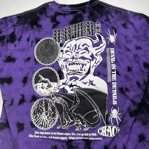 Mayhem Chaos T-shirt men Sz XL Purple Black Devil In The Details Graphic Back - Picture 1 of 11