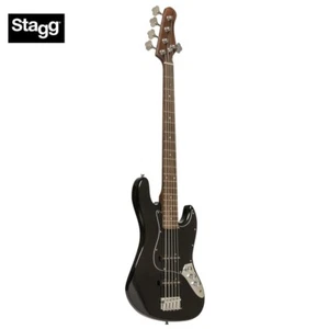 Stagg 30 Series Standard J-Style 5-String Electric Bass Black SBJ-30 BLK 5 S - Picture 1 of 4