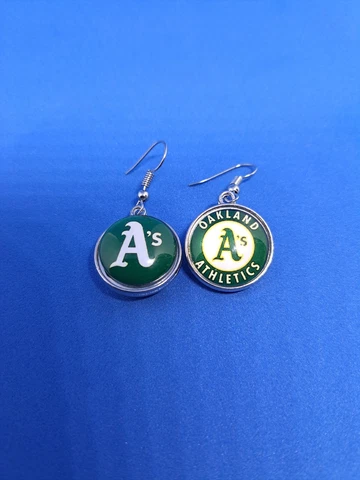 MLB Oakland A's (Athletics) baseball sports dangle earrings baseball gift Cover