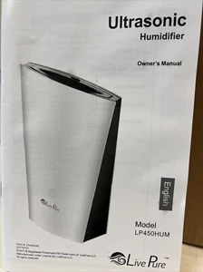 Live Pure Ultrasonic Humidifer Model: LP450HUM New In Box White - Picture 1 of 5