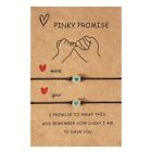 2pcs Friendship Bracelets Luminous Heart Bead Black Rope Bracelets For Women