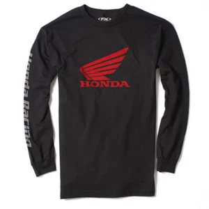 HONDA RACING MEN'S LONG SLEEVE SHIRT / BLACK (XXL) - Picture 1 of 1