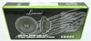 Lanzar VX60S Pair Super SLim 6.5" 2-Way Coaxial Speaker System - Picture 1 of 2