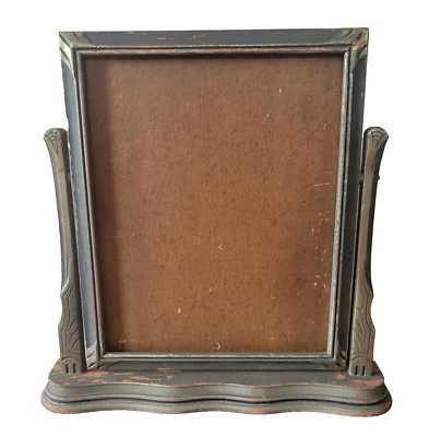 古董装饰旋转倾斜木制图片架/框架金色 - 8 x 10 照片 — 第 1/4 张图片