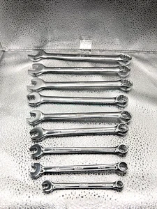 HDX 9 Piece SAE Combination Wrench Set Chrome Finish 15 Degree Offset - Picture 1 of 10
