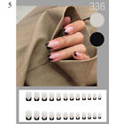24 pièces manucure artificielle faux ongles pointe française bord bleu design faux ongles aussi√