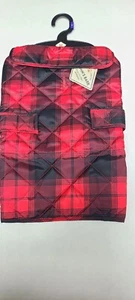 St. John's Bay Red & Black Plaid Large Dog Jacket Vest Belly Strap BRAND NEW - Picture 1 of 6