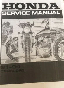 HONDA CBR 600 F2 WORKSHOP SERVICE MANUAL 1991 - 1994Paper bound copy nos - Picture 1 of 8